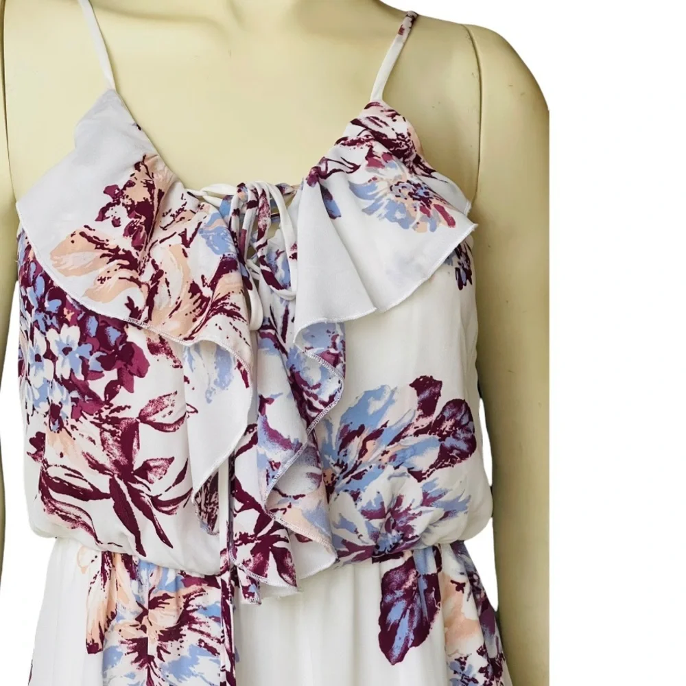 Miami Floral Ruffle High Low Maxi Dress - Picture 3 of 9